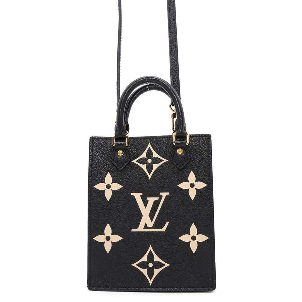 Louis Vuitton Monogram Empreinte Sac Plat Handbag Shoulder Bag Black - Picture 1 of 12
